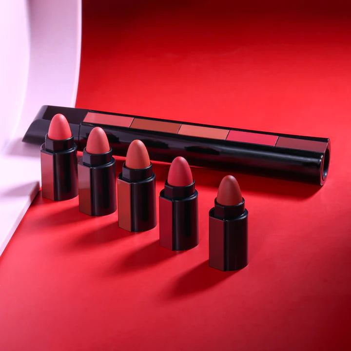 5-in-1 Lipstick Stack - (Red Tones)