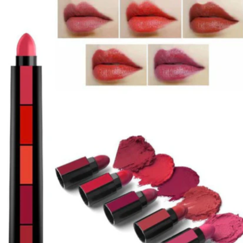 5-in-1 Lipstick Stack - (Red Tones)